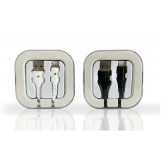 Premium iPhone Non-Braided Cable 2.1 Amp. in Acrylic Box  