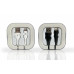 Premium iPhone Non-Braided Cable 2.1 Amp. in Acrylic Box  