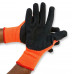 Orange Cotton gloves with Black Latex (pack of 10)
