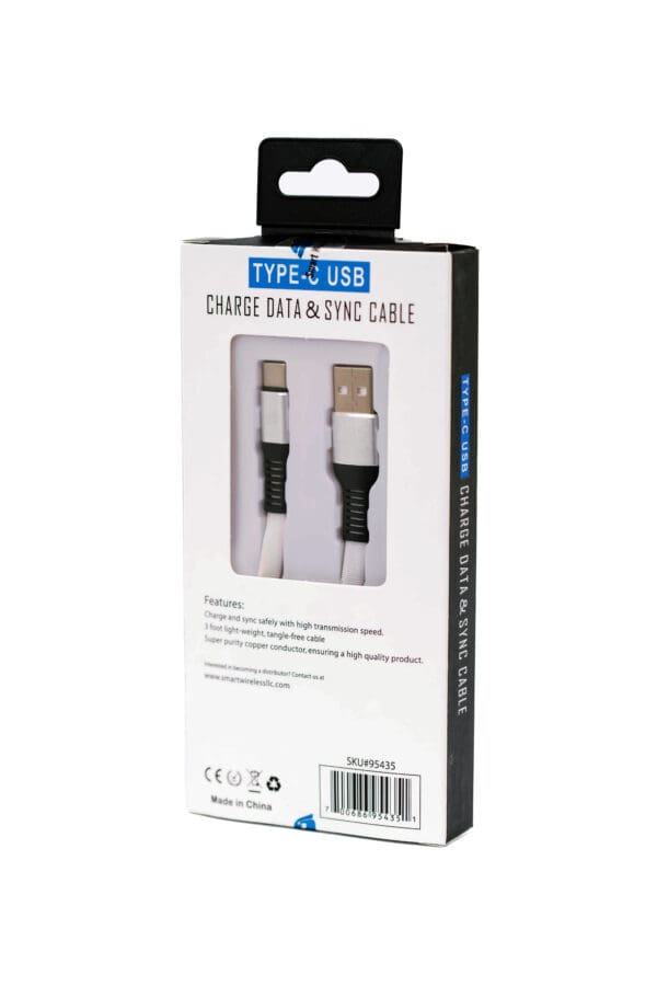 Type-C USB cable charge & sync.