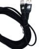 Black USB-C to USB cable coiled.