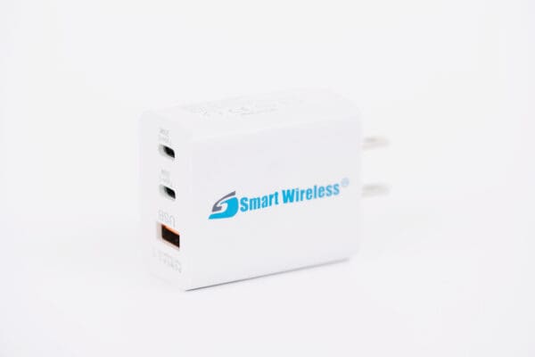 White Smart Wireless USB wall charger.