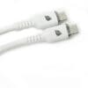 White USB-C charging cable with logo.